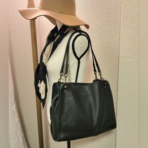 American Leather Co. Lenox Triple Entry Shoulder Bag
